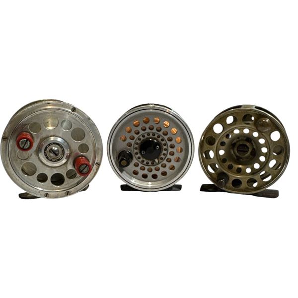3 Vintage Assorted Fly Fishing Reels: Coates Aircraft, Rochester Reel No 2 Ideal and Diawa SF706