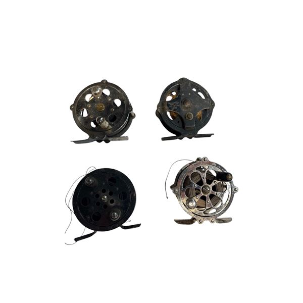 4 Vintage Fly Fishing Reels: Winchester 1235, Pflueger Progress 60, Sands Toronto & Gayle