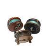 Image 1 : Trio of 5" Vintage Fishing Reels: 2 Unbranded Wood and Allcock Aerialite