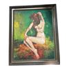 Image 1 : Nude Oil  Paainting on Canvas Signed Y. Snanet 19x23"