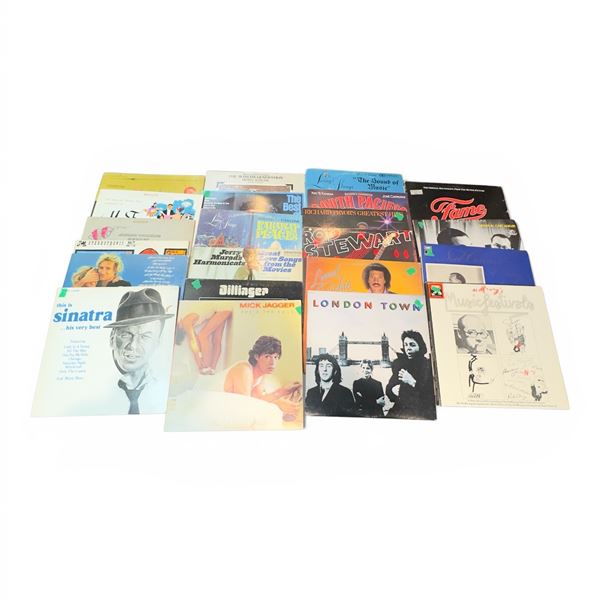 Assorted Record Collection: Rod Stewart Mick Jagger & More