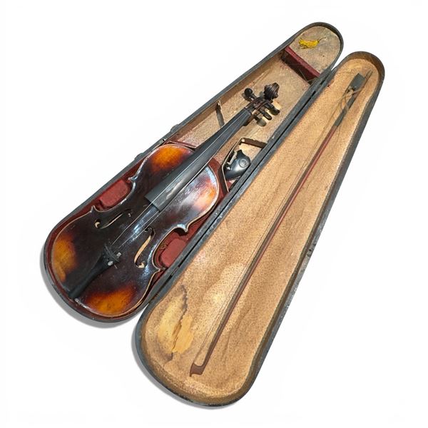 Antique GSB Violin & Case Wood Construction