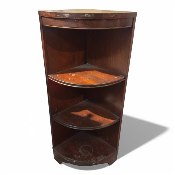 Vintage Solid Wood Corner Shelf 12x12x36-Inch