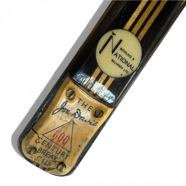Vintage Joe Davis 600 Century Break Cue Bowling & National Billiards Ltd Pool Cue