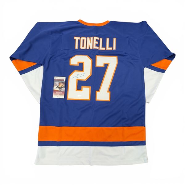 John Tonelli Signed New York Jersey with COA