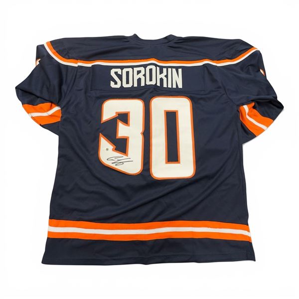Ilya Sorokin Signed New York Jersey with COA