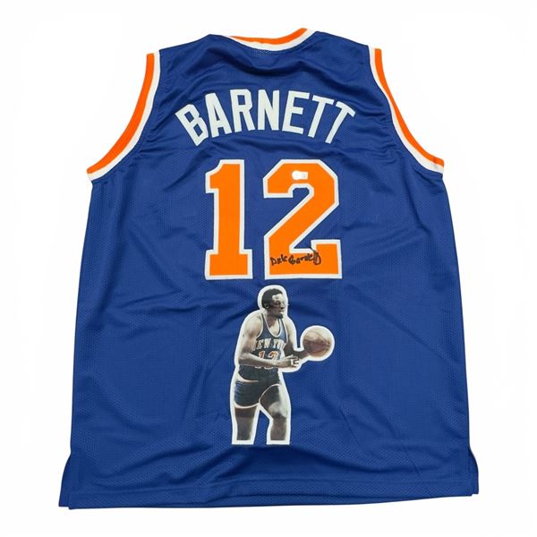 Dick Barnett Signed NBA Knicks Jersey with COA
