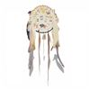 Image 1 : Native American Buck Skin Leather Ceremonial Wall Hanging Signed Mel'li'toh 12-Inch Diameter