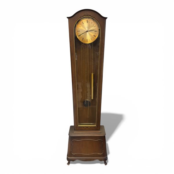 Vintage Junghans Grandmother Clock Missing One Weight 64.5-Inch