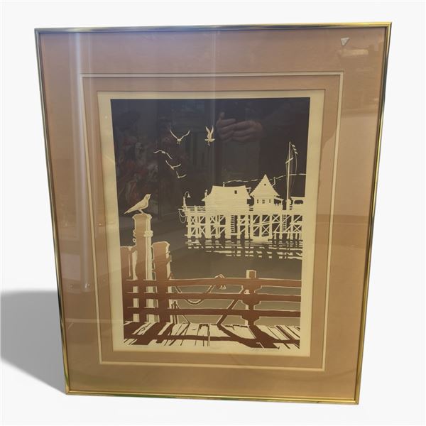 Ray William 'Evenin' LEP Print Framed 254/500 Signed 26x31.5-Inch