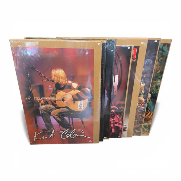 Collection of Posters: Black Sabbath, Kirk Cobain, Eminem, Fantasy Art, Heavy Metal and More