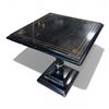 Image 1 : Vintage Hollywood Regency Side Table Black Lacquer Gilded Accents 15x15x16.5-Inch