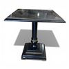 Image 2 : Vintage Hollywood Regency Side Table Black Lacquer Gilded Accents 15x15x16.5-Inch
