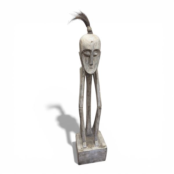 Carved Wood Statue of the Bulul 43-Inch Tall Sculpture