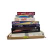 Image 1 : Stack of 7 Assorted Toys and Games * Ouija, Sorry, Yahtzee, Scrabble, Coca-Cola Puzzle, Doll House P