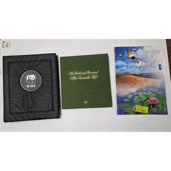 Group of 3 Mint Stamp Collections * "Living Earth", "Birds and Flowers of Canada" First Day Issues S