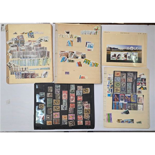 20+Pages & 8 Mint Souvenir Sheets of  Australian Stamps * Majority of the pages are used