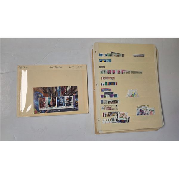 11 Pages & 6  Souvenir Sheets of  Australian Stamps * Majority of the pages are used