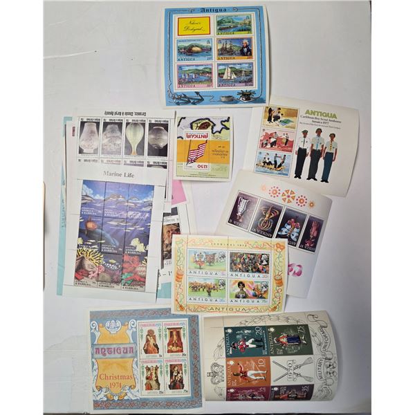 Folder of Illustrated Stamp Sheets with Many World Stamps * Some mint * Paraguay, Persia, Russian, P