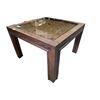 Image 2 : Wood Coffee Table with Glass Top * 28" x 28' x 19" tall * Companion Piece to lot 2217 & lot 2218