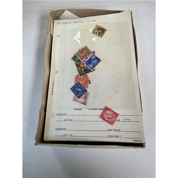 25 Pages of 1907s British Stamps * Canceled * 6" x 8" Pocket Pages