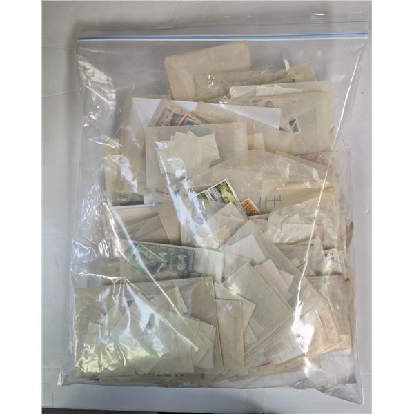 Large Bag of Assorted Canceled World Stamps (Fiji, Hong Kong, Somalia, USA, just to name a few)