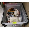Image 1 : Tote of Mixed Goods (Tools, household goods, flutes and more)