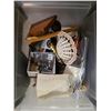Image 2 : Tote of Mixed Goods (Tools, household goods, flutes and more)