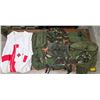Image 1 : Group of Red Cross & Military Style Clothing - Caps, Utility Pouches, Nape Protector and more