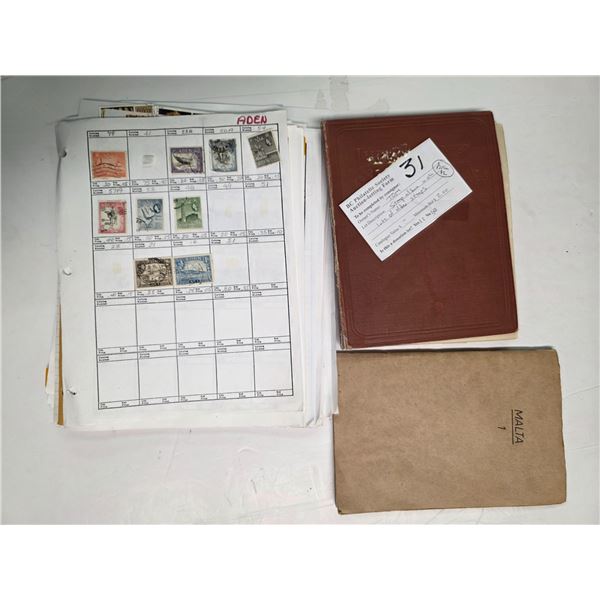 Collection of Stamps from Malta, Aden, & Other Countries *Used