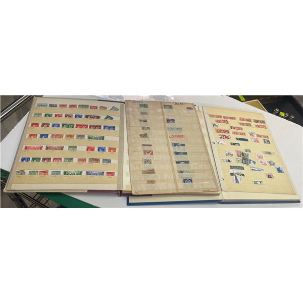 2 Books with Stamps from Tangier, Morocco, Eritrea, Norway and More (many empty pages)