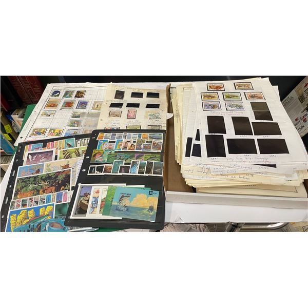 Collection of World Stamps * Majority on Scott Sheets * Used