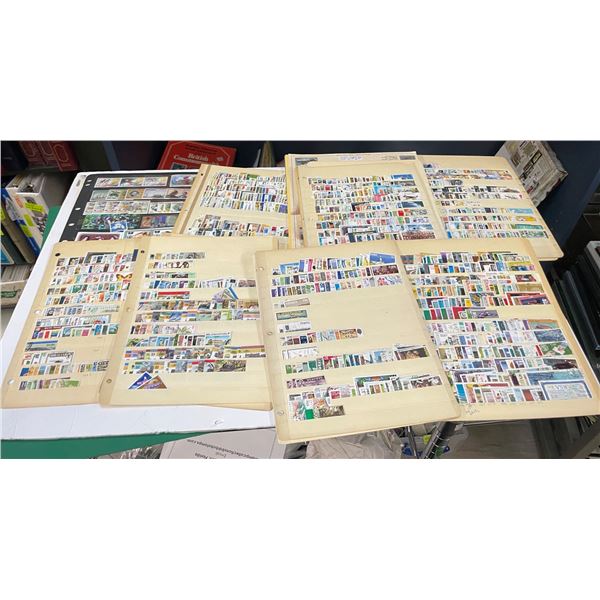 Collection of World Stamps on Stock Pages * Used