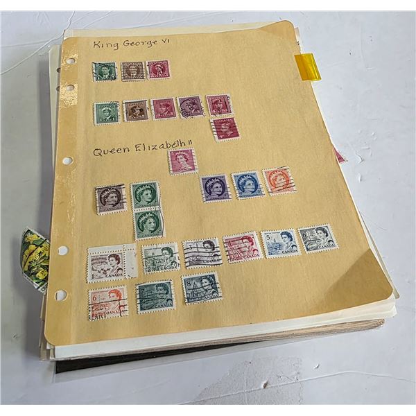 Stack of World Stamps on Sheets * Used * England, Thailand, Germany, Holland and more