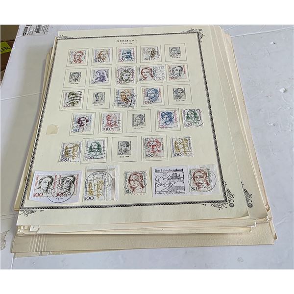 Collection of Stamps on Pages * Germany, Zanzibar, Northern Rhodesia and More