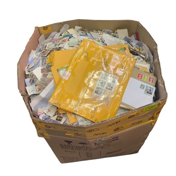 Enormous Box of Assorted Canceled Stamps