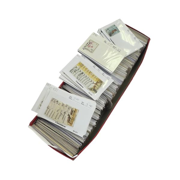 Box - Highly Collectable Stamps - Catalogued by Scott Number, In Protective Sleeves w/ Values
