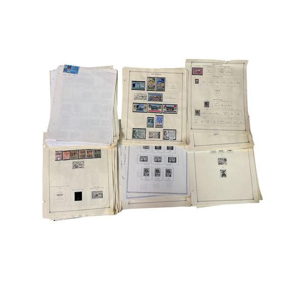 1950's - 1980's Illustrated Stamp Albums w/ Some Stamps Completed