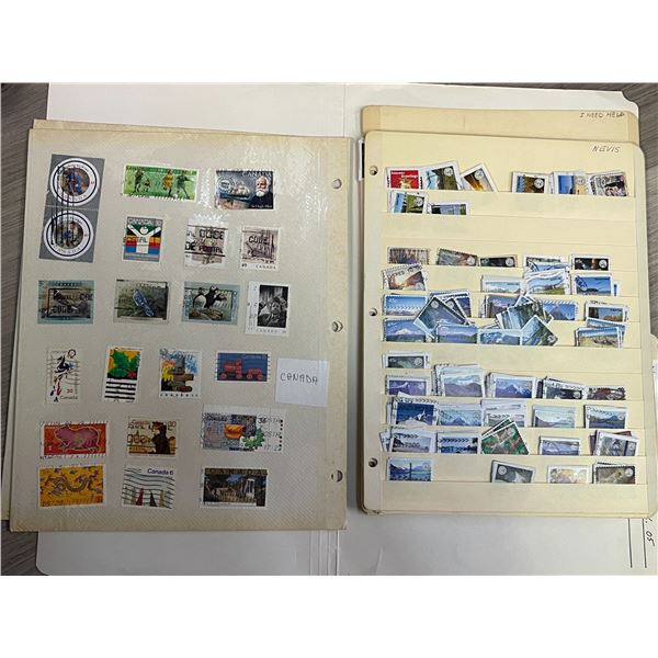 Folder - Collectable Stamps from Canada, British Caribbean islands, Etc. - Catalogued
