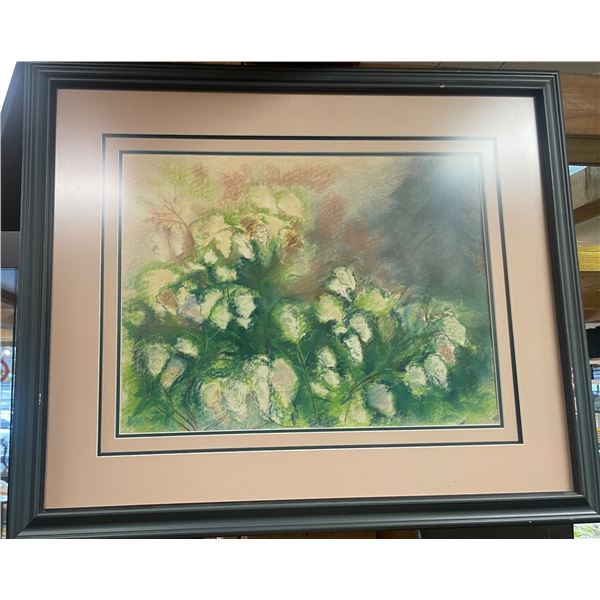 Framed Pastel Signed Balden '67 (Framed dimensions 29" x 24")