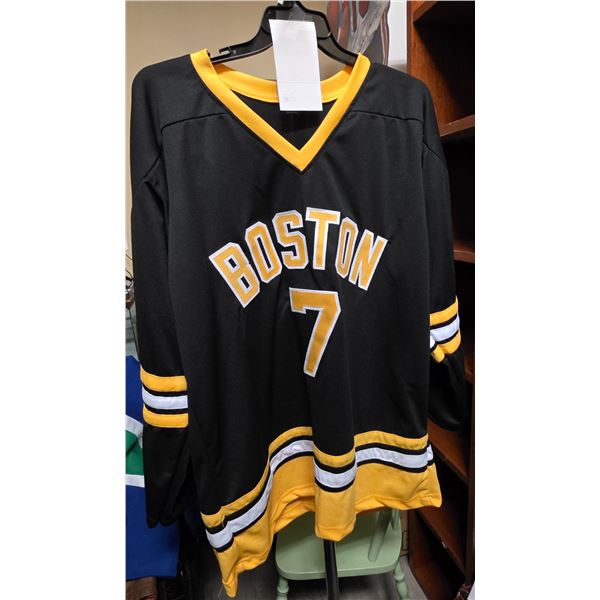 Autographed Esposito #7 Boston Jersey (with Certification) and Atlanta Olympics Cap