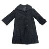 Image 1 : Ladies Vintage Russian Black Persian Lamb  Coat with Certificate of Appraisal *  Size 12-14 * A line