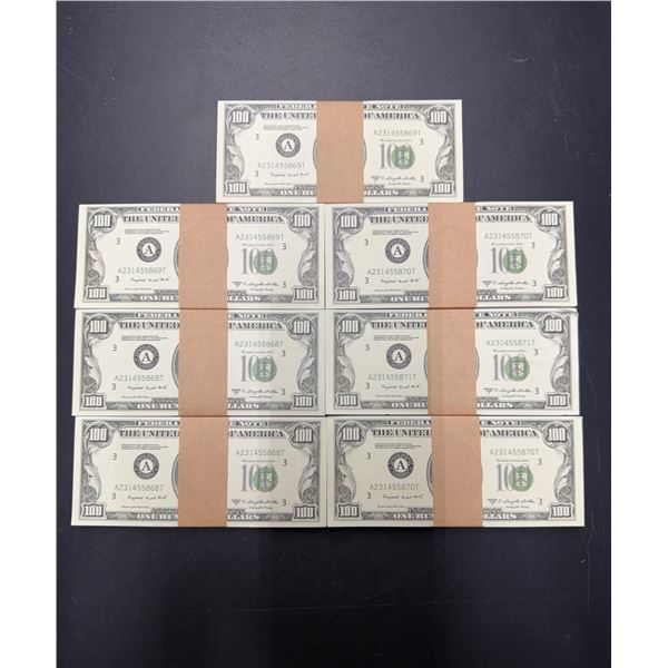 Stack of USD 100 Bills (7)