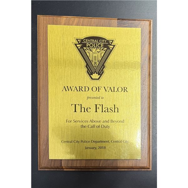 Award Valor Presented to "The Flash" For Services Above and Beyond the Call of Duty