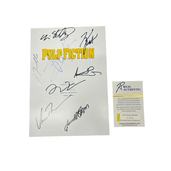 Pulp Fiction Signed Script Cover w/COA Signed By: John Travolta, Samuel L Jackson, Uma Thurman,