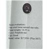 Image 3 : Oval Star Ruby Retail $17,950 w/Certificate