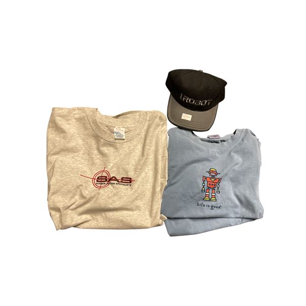 Crew Gifts - I,Robot Hat w/2 T-Shirts - Robot & Screen Action Specialist - Brand New (Unworn)