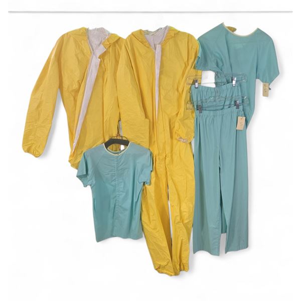 Medical Scrubs & Protective Coveralls Set - Film/TV Wardrobe (6 Pieces)