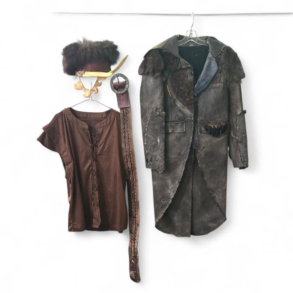 Distressed Period Costume Coat with Shirt, Hat & Belt Props - Film/TV Wardrobe