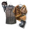 Image 1 : Fantasy Costume Armor Vest with Fur Pieces, Mask & Horn Props - Film/TV Wardrobe